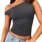 Women’s Sleeveless Off-the-shoulder Cropped Tank Top