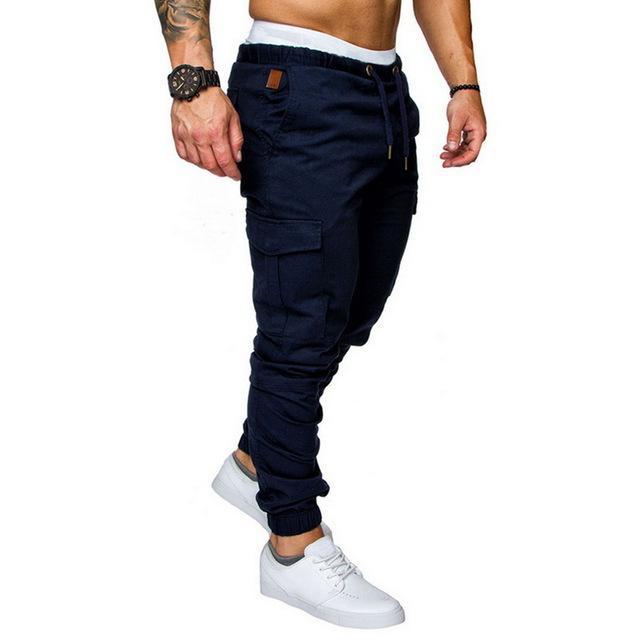 Men's Long Jogging Multi-pocket Trousers