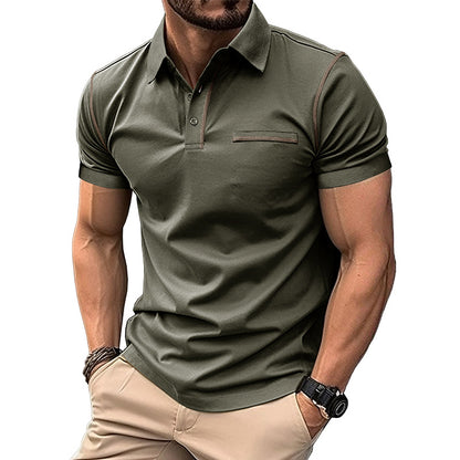 Men’s Casual Pearl Cotton Polo Shirt