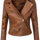 Women’s Fall/Winter Slim PU Leather Short Zipper Jacket