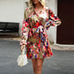 Trendy Floral Short Sleeve Dress