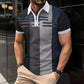 Men’s Retro Plaid 3D Zipper Lapel Short Sleeve Shirt