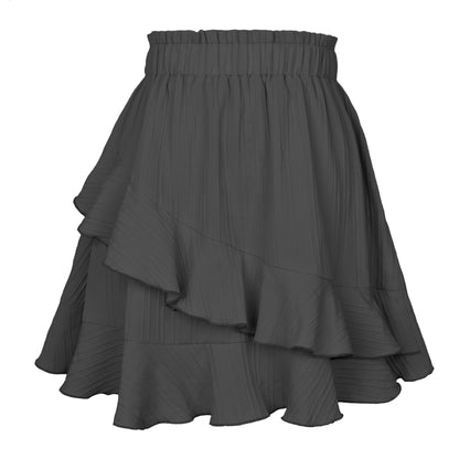 Casual Ruffle A-Line Skirt