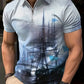 Men’s Printed Breathable Fashion Polo Shirt