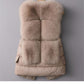 Winter Short Down Jacket with Faux Fox Fur Vest