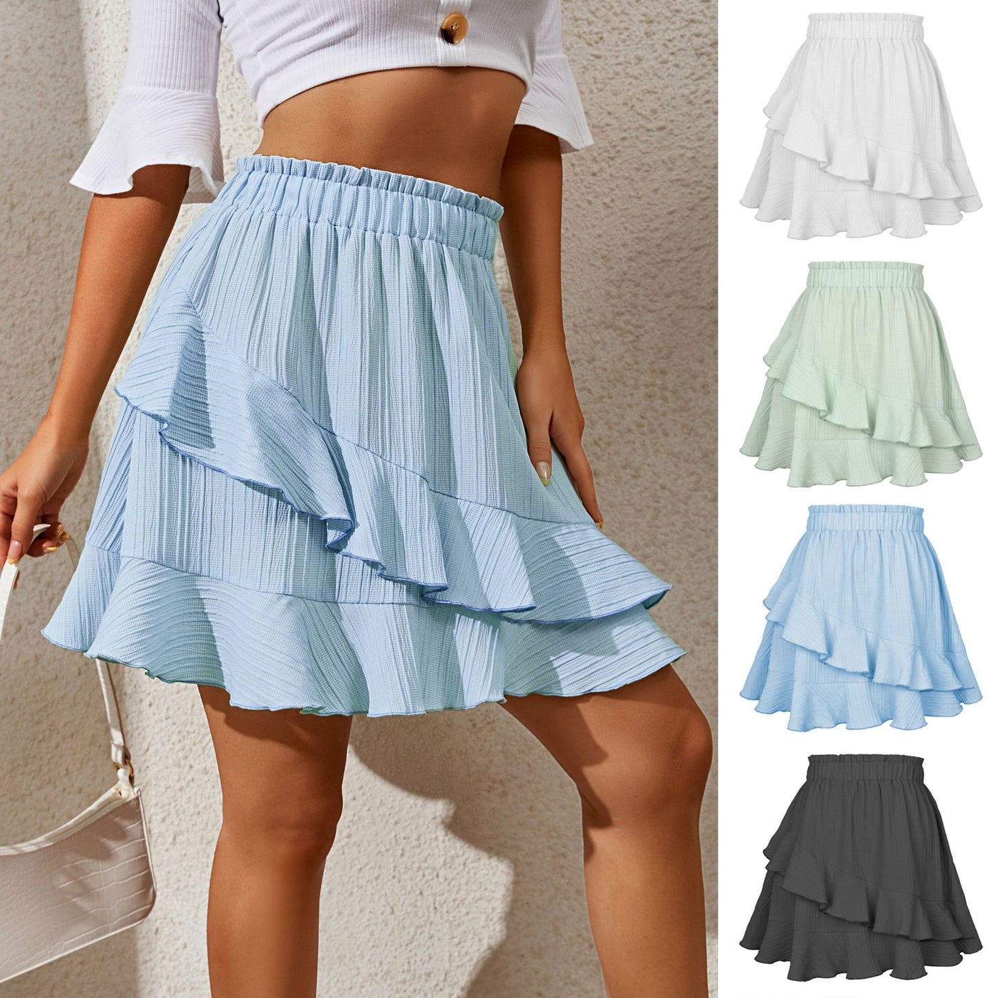 Casual Ruffle A-Line Skirt