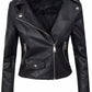 Women’s Fall/Winter Slim PU Leather Short Zipper Jacket