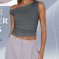 Women’s Sleeveless Off-the-shoulder Cropped Tank Top