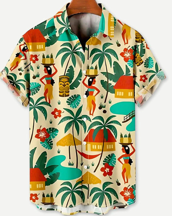 3D Summer Hawaiian Print Shirt