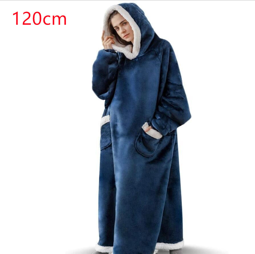 Oversized Winter TV Hoodie Blanket with Pockets