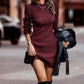 LuxeFlow Long Sleeve Knit Dress