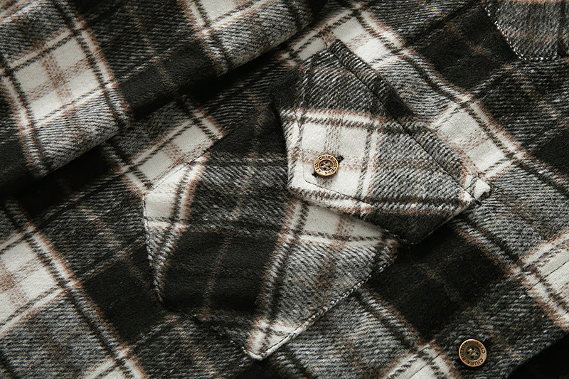 Men’s Plaid Flannel Shirt Jacket