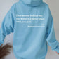 “Dear Person Behind Me” Letter Print Plush Hoodie