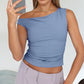 Women’s Sleeveless Off-the-shoulder Cropped Tank Top