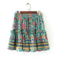 Slim Lace Print Multi-Color Skirt