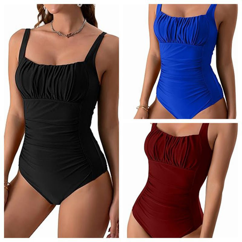 Elegance One-Piece Pleated Swimsuit