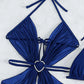 3-Piece Halter Neck Bikini Solid Color Split Swimsuit