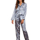 Two-piece Stretch Satin Home Wear Pajamas Women