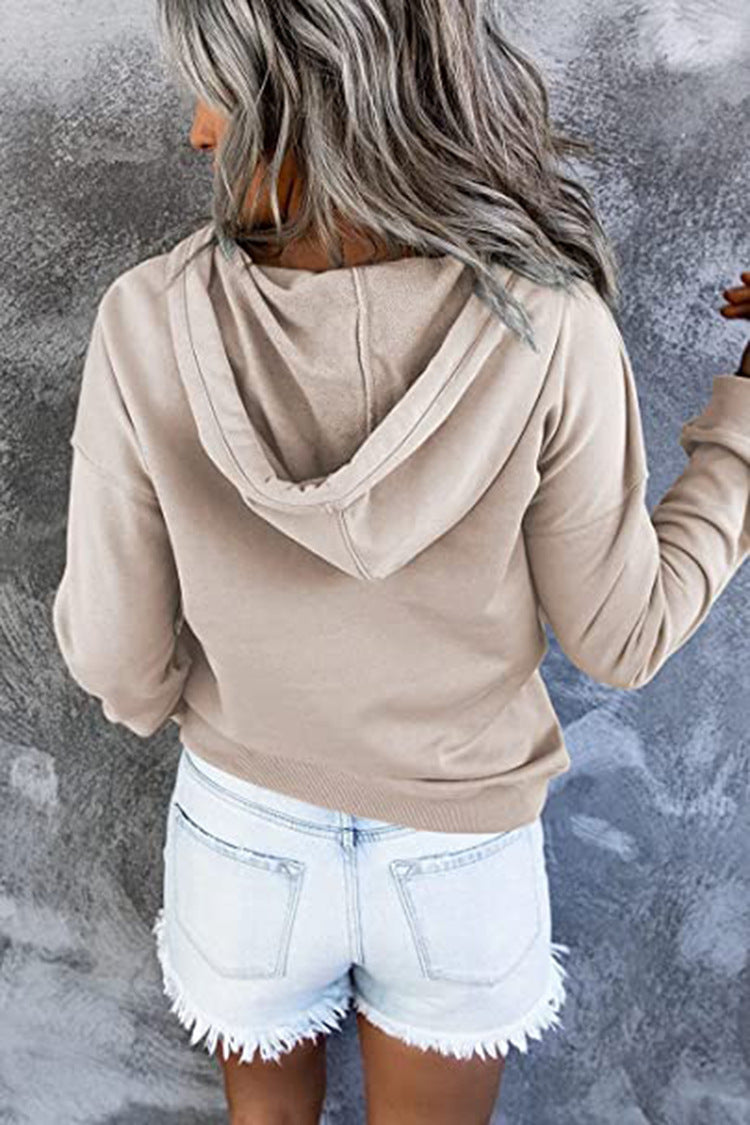 Relaxed Fit Long-sleeve Hooded Sweater