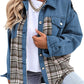 Plaid Denim Button-Down Shirt