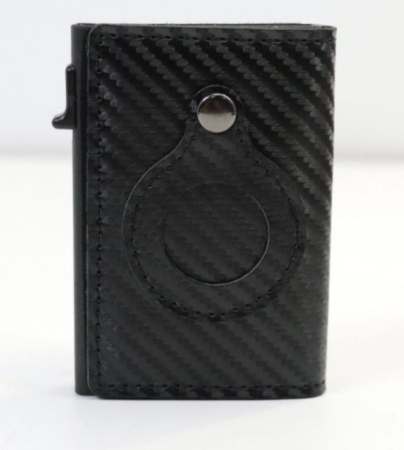 Men’s Leather AirTag RFID Anti-Theft Slim Wallet