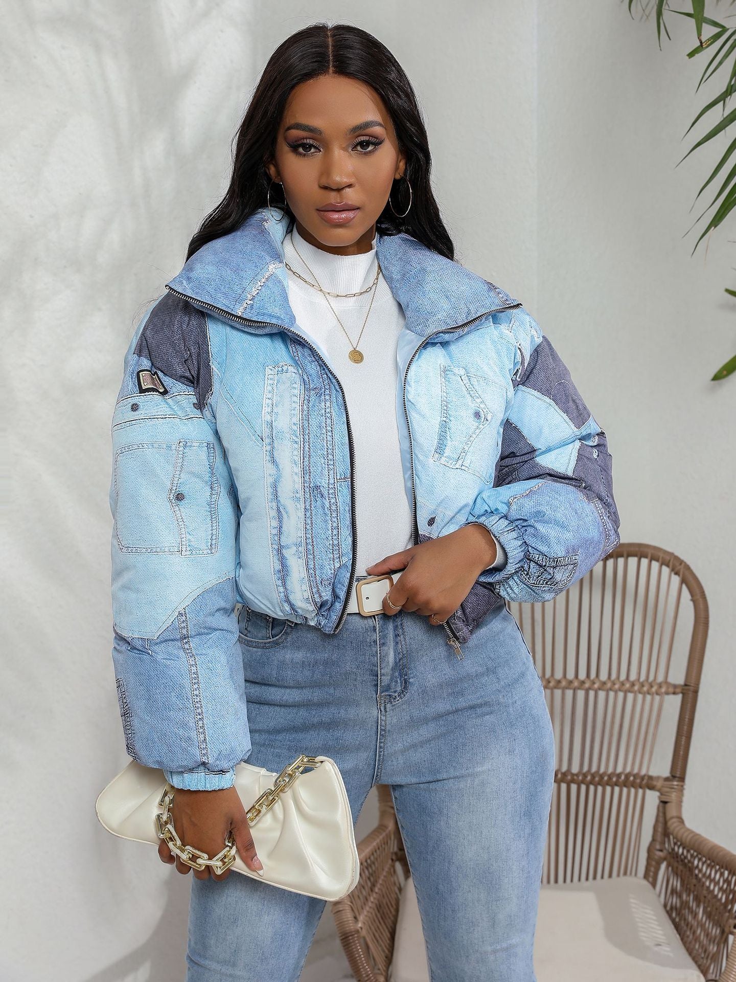 Denim Print Cotton Jacket