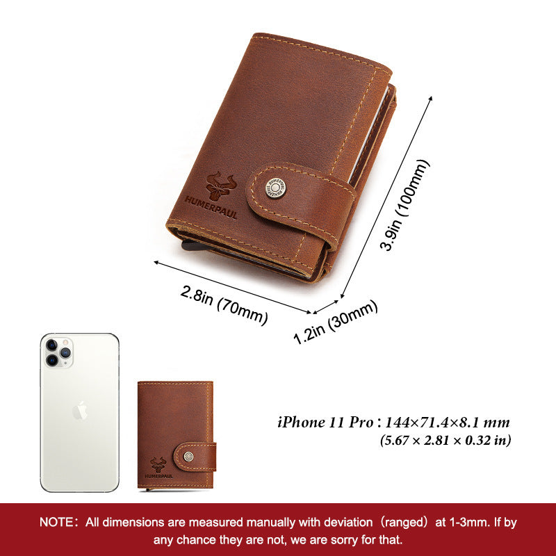 Automatic Pop-up RFID Blocking Aluminum Alloy Card Holder