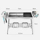 Outdoor Portable Folding BBQ Stainless Steel Grill