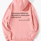 “Dear Person Behind Me” Letter Print Plush Hoodie