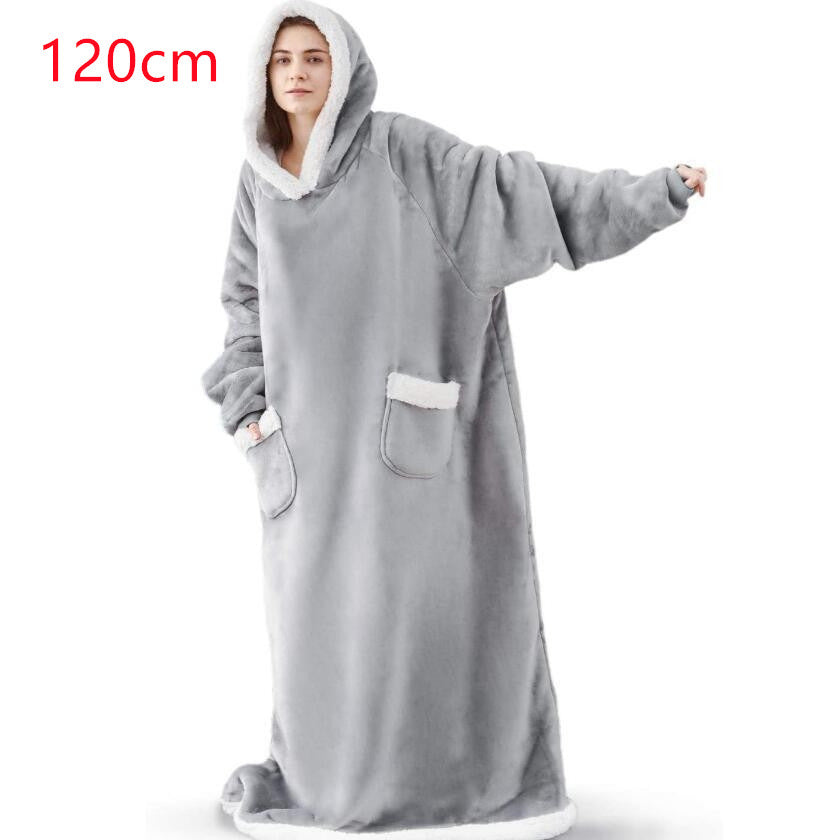 Oversized Winter TV Hoodie Blanket with Pockets