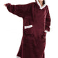 Oversized Winter TV Hoodie Blanket with Pockets