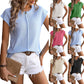 Women’s Knitted Round Neck Short-Sleeved Top