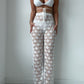 High Waist Hollow-Out Beach Pants