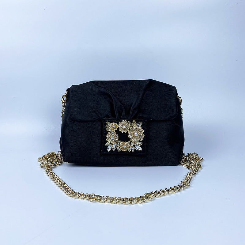 VintageCrush Crumpled Chain Clutch