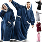 Oversized Winter TV Hoodie Blanket with Pockets