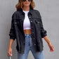 Women’s Oversized Distressed Denim Jacket