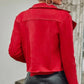 Suede Motorcycle Jacket for Women