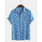 Casual Printed Cotton Linen Shirt