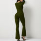 Women’s Long Sleeve Square Collar Shaping Jumpsuit