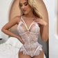 Elegant White Lace Backless Lingerie Bodysuit