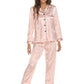 Two-piece Stretch Satin Home Wear Pajamas Women