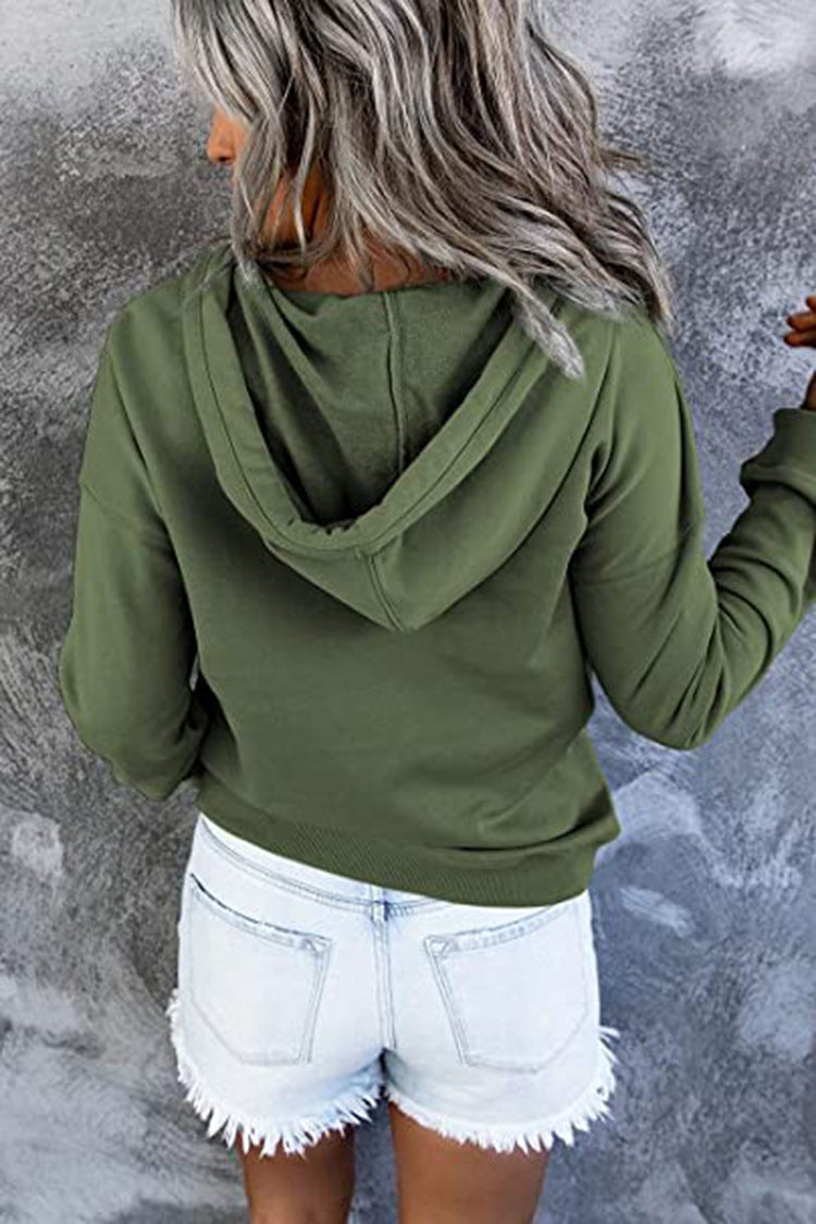 Relaxed Fit Long-sleeve Hooded Sweater