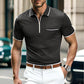 Summer Men’s Zipper Pocket Casual Sports Polo Shirt