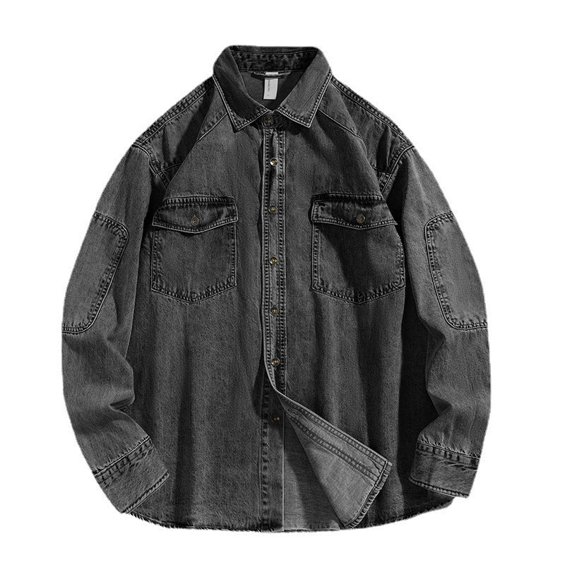 Men’s Loose Heavy Washed Shirt Jacket