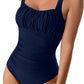 Elegance One-Piece Pleated Swimsuit