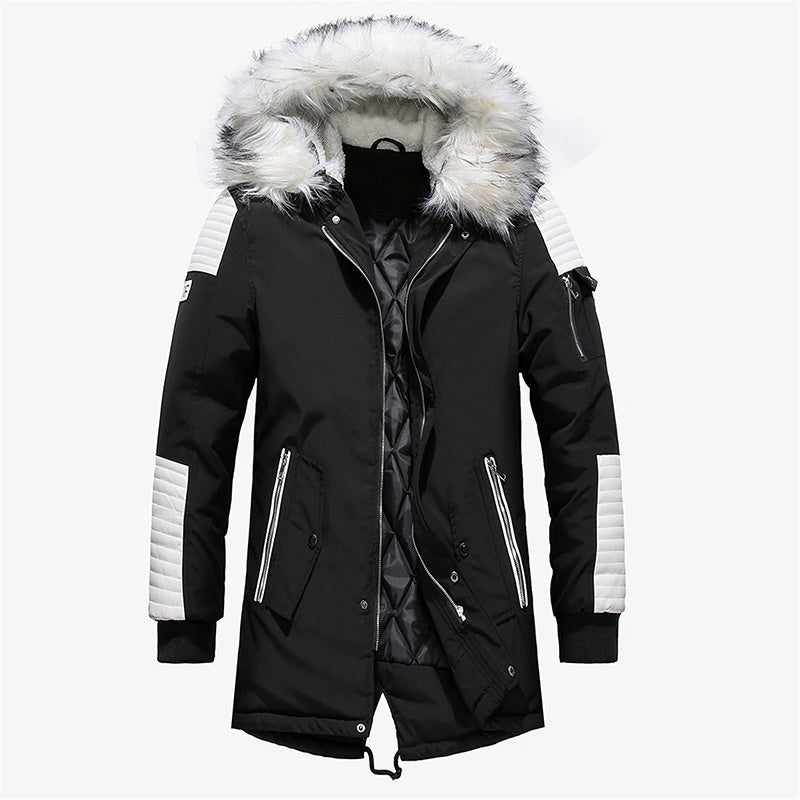 Men’s Winter Fur Hooded Parka Jacket