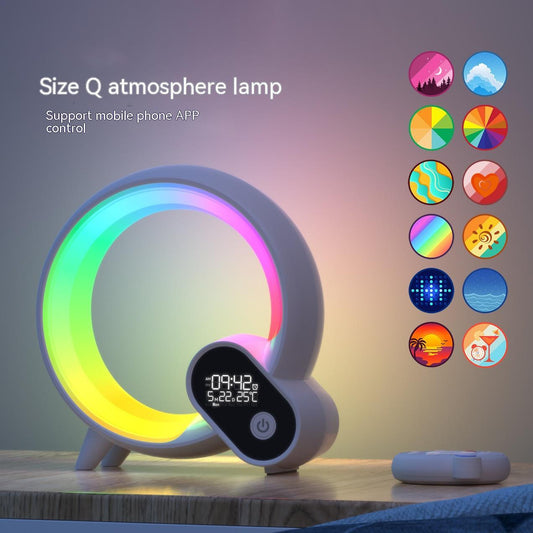 Smart Wake-Up Alarm Clock with Bluetooth Speaker and Color-Changing Light