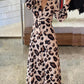 Trendy Leopard-Print Long Sleeve Dress