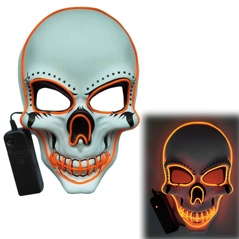 LED Glowing Skull Mask - Scary Halloween Ghost Face Prop