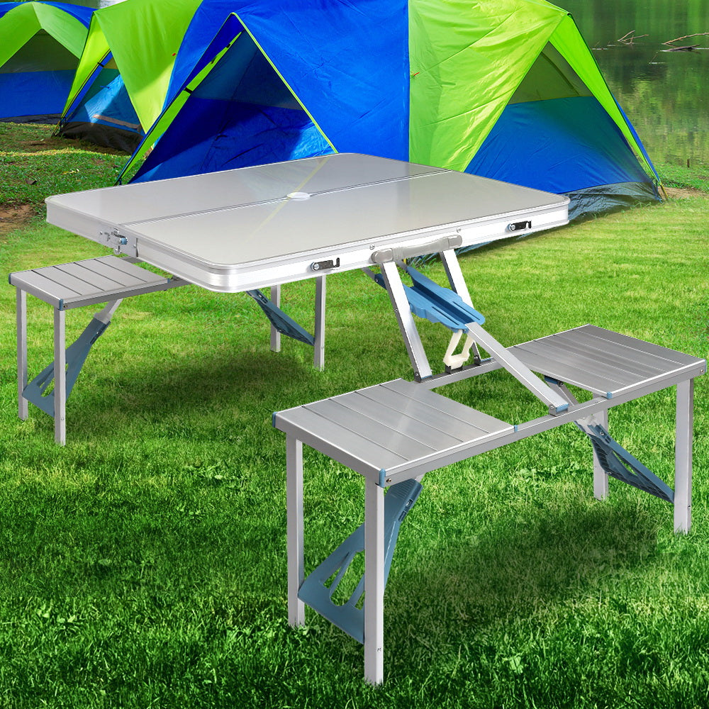 CampFlex Aluminum Alloy Folding Table & Chair Set